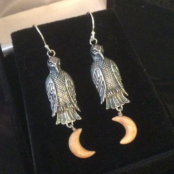 Unique Sterling Silver Bird Earrings - Picture 4 of 8